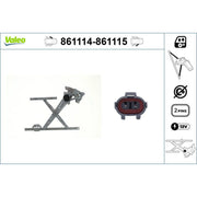 Valeo Electric Window Regulator Lifter Right Front 861115