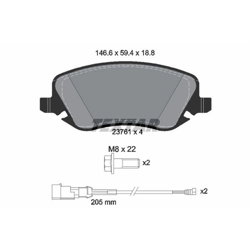 Textar Front Brake Pad Set 2376101