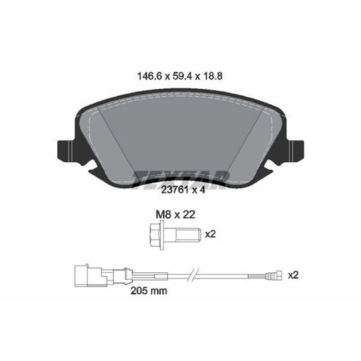 Textar Front Brake Pad Set 2376101