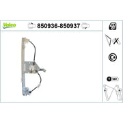 Valeo Electric Window Regulator Lifter Left Front 850936