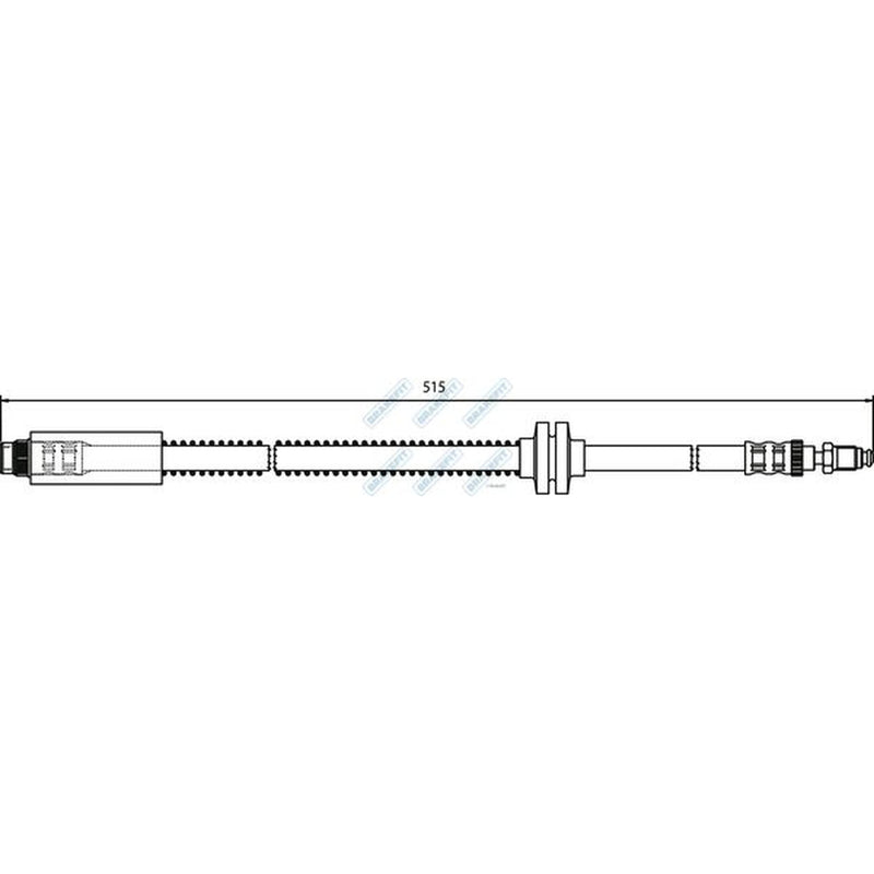 Apec Brake Hydraulic Hose Line Front fits Citroën Dispatch I 1995-2006 1.9 2.0