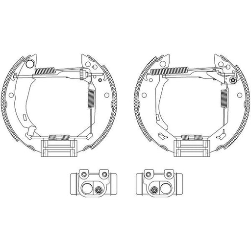 Mintex Brake Shoe Set Axle Kit fits Peugeot 205 1983-1998