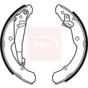 Apec Brake Shoe Set Axle Kit fits Seat Inca 1995-2003 1.4 1.9