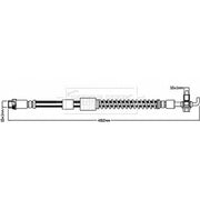 Borg & Beck Brake Hydraulic Hose Line Front Right BBH8041