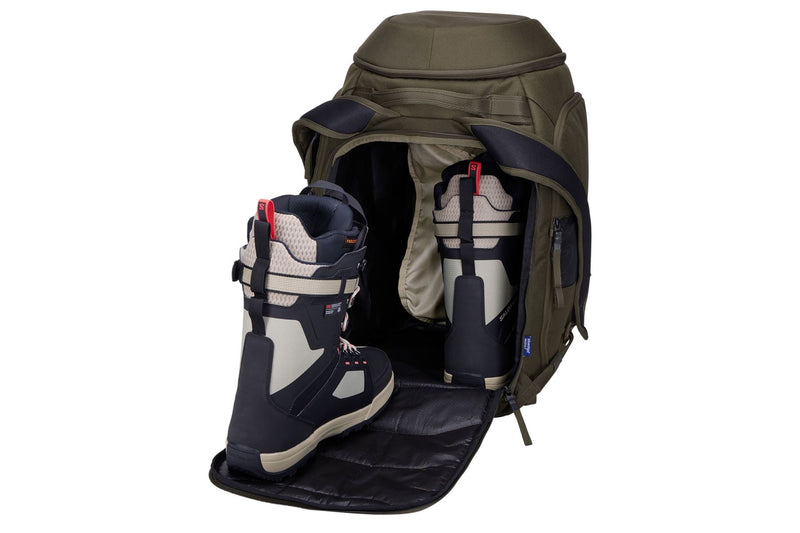 Thule RoundTrip Snowboard and ski boot backpack 60L deep khaki Thule - Bars 4 Cars