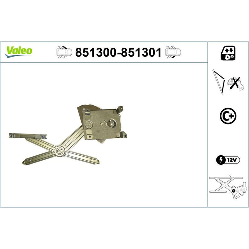 Valeo Electric Window Regulator Lifter Left Front 851300
