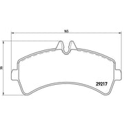Brembo 4 x Rear Brake Pad Set fits Mercedes-Benz Sprinter 4,6-T 2006-2018