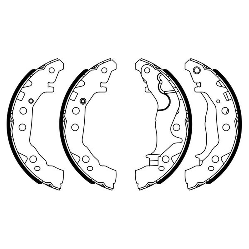 Bosch Brake Shoe Set Axle Kit fits Suzuki Celerio 2014 on 1.0