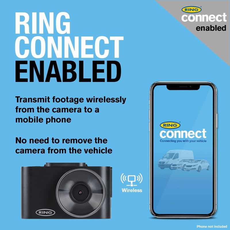 Ring Automotive - RSDC3000 Smart Dash Cam with GPS WiFi Full HD 1296p 30fps 2" S Ring Automotive - Dynamic Drive