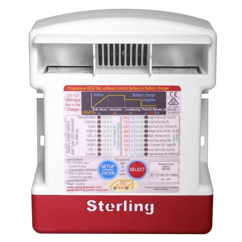 Sterling 60A Battery to Battery Charger Efficient and Reliable Battery Charg Sterling Power - Dynamic Drive