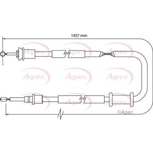 Apec Handbrake Cable Right Rear CAB1121