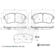 Blue Print Front & Rear Pads fits Land Rover Range Rover Evoque 2011-2019 2.0