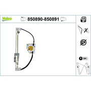 Valeo Electric Window Regulator Lifter Left Rear 850890