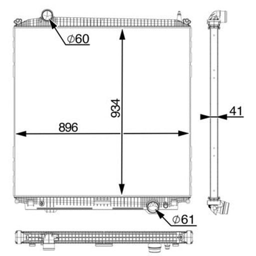 Mahle Engine Radiator fits Man Tgx I 2006-2021