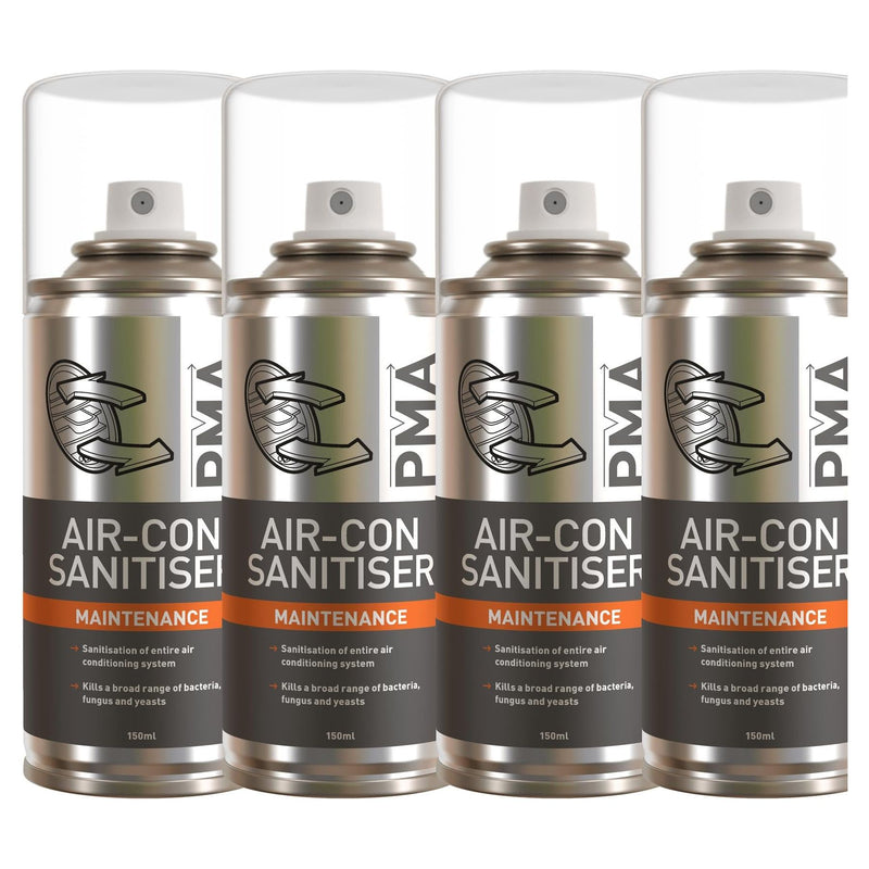 4 X Pma Air Con Ac Sanitiser Cleaner Maintenance Bomb Spray Bacteria Odour 150Ml PMA - Dynamic Drive