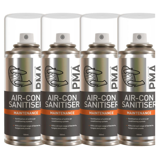 4 X Pma Air Con Ac Sanitiser Cleaner Maintenance Bomb Spray Bacteria Odour 150Ml PMA - Dynamic Drive