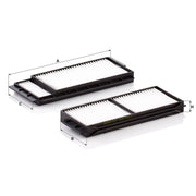 MANN-FILTER Service Kit with Air, Oil & Cabin Filters fits Mazda 3 2004-2009 1.6