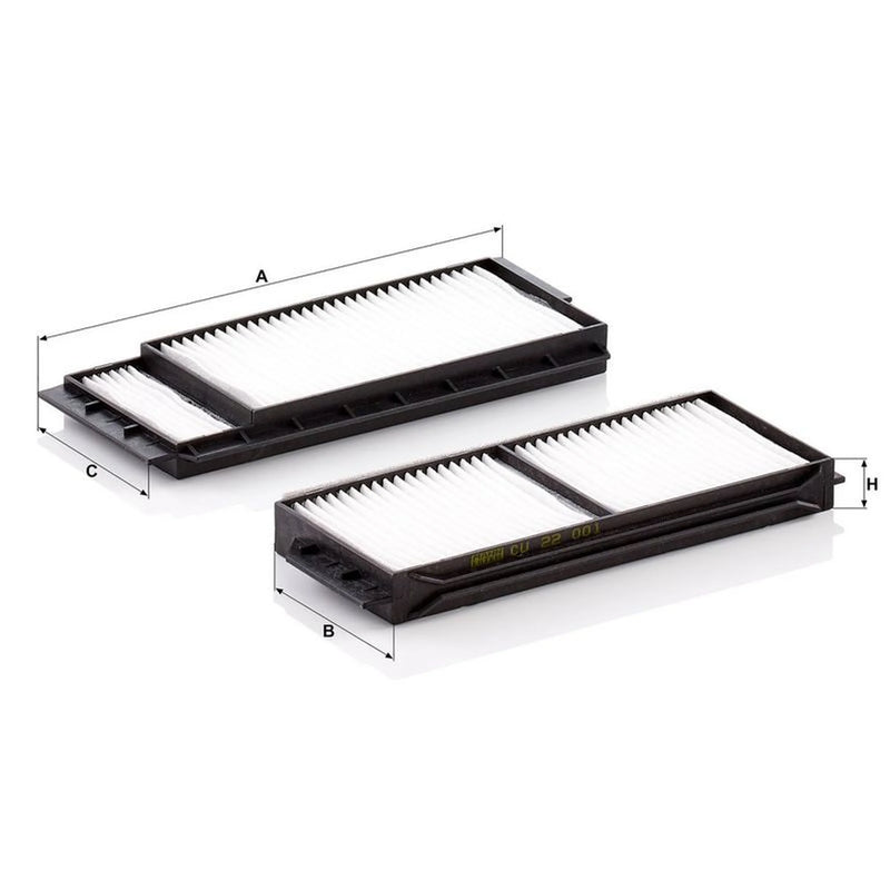 MANN-FILTER Service Kit with Air, Oil & Cabin Filters fits Mazda 3 2006-2009 2.3