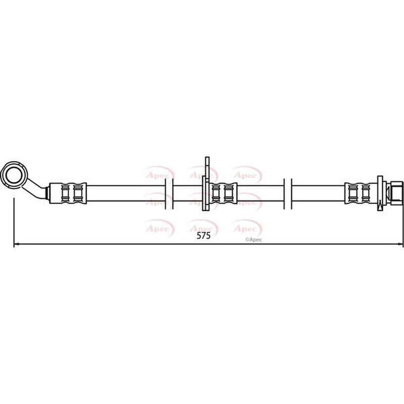 Apec Brake Hydraulic Hose Line Front Right fits Honda Civic VII 2000-2005