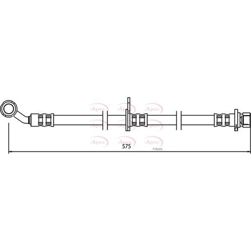 Apec Brake Hydraulic Hose Line Front Right fits Honda Civic VII 2000-2005
