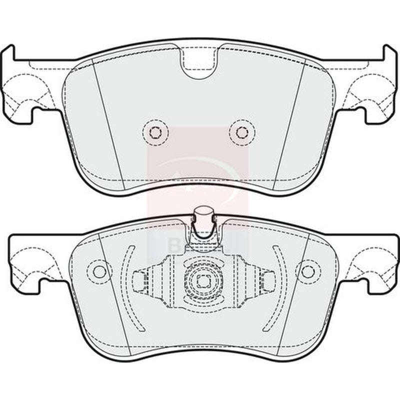 Apec Front Brake Pad Set fits Citroën Berlingo 2018-2019 1.2 1.5 1.6