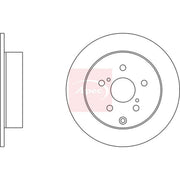 Apec 2 x Solid Brake Discs fits Toyota Corolla Verso 2004-2009 1.6 1.8 2.0 2.2