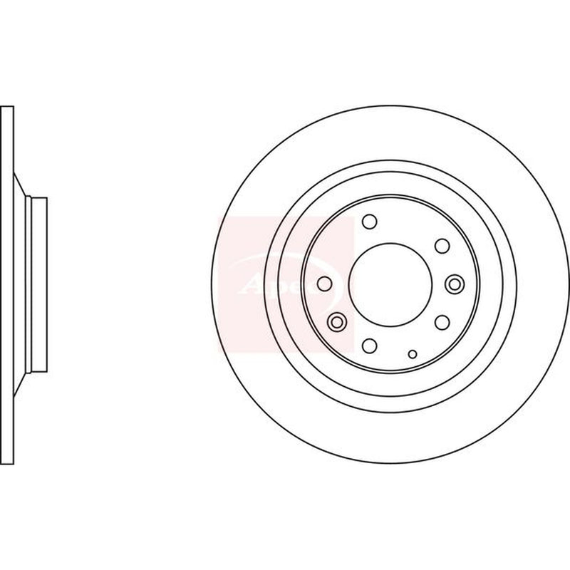 Apec Rear Brake Solid Discs & Pads fits Mazda 6 2005-2007 2.3