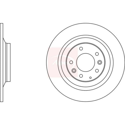 Apec 2 x Solid Brake Discs fits Mazda 6 2005-2007 2.3