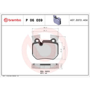 Brembo Rear Brake Internally Vented Discs & Pads fits BMW 1 2007-2013