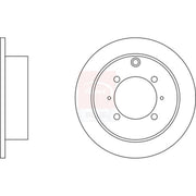 Apec 2 x Solid Rear Brake Discs SDK6325-x2
