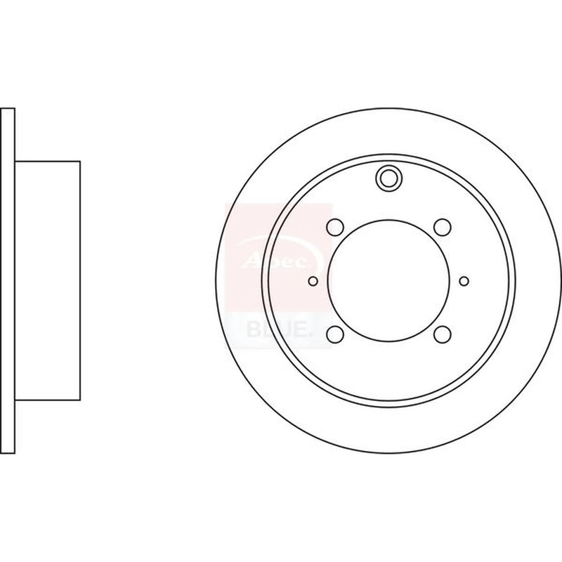 Apec 2 x Solid Rear Brake Discs SDK6325-x2