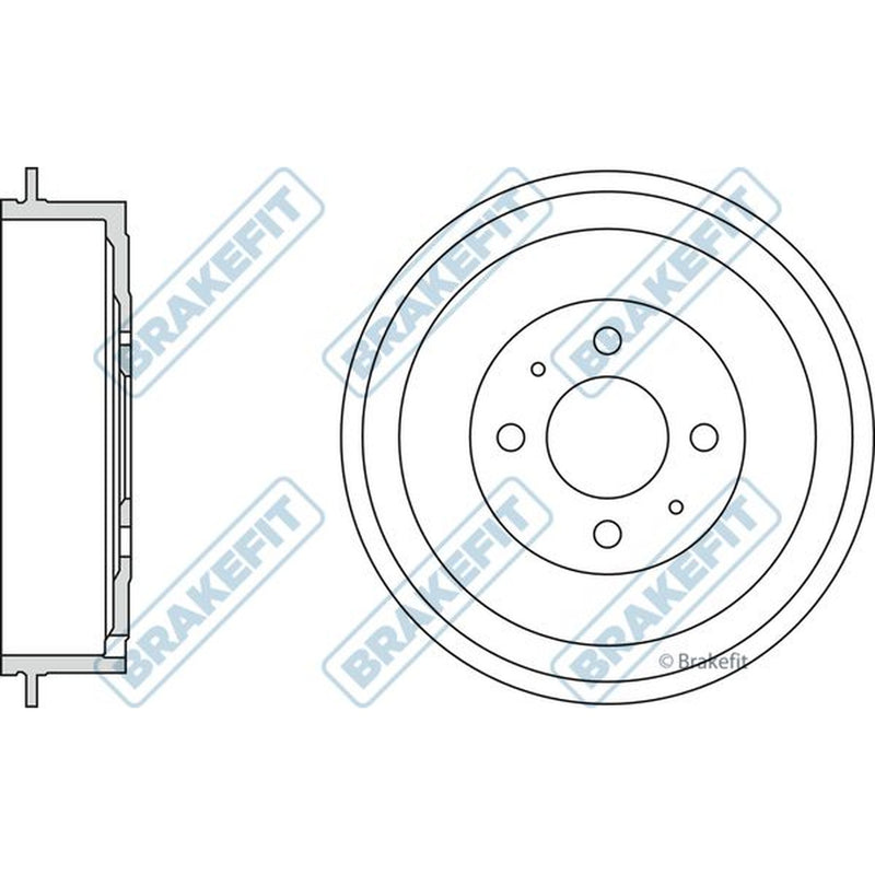 Apec Brake Drum Assembly Rear fits Citroën Nemo 2009-2010 1.3 1.4