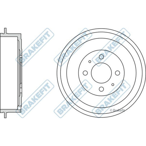 Apec Brake Drum Assembly Rear fits Citroën Nemo 2009-2010 1.3 1.4