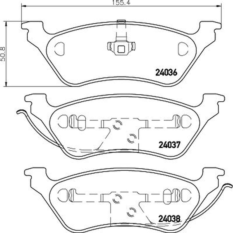 DON Rear Brake Pad Set fits Chrysler Tacuma 1995-2001 2.0 2.4 2.5 3.0 3.3