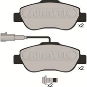 Juratek Front Brake Pad Set fits Fiat 500 2007 on 1.3