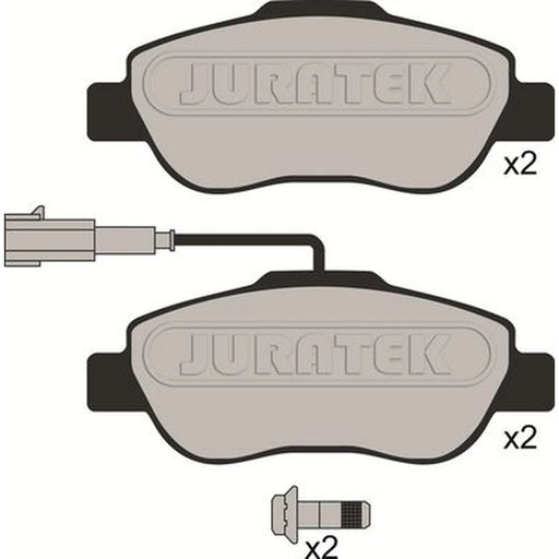 Juratek Front Brake Pad Set fits Fiat 500 2007 on 1.3