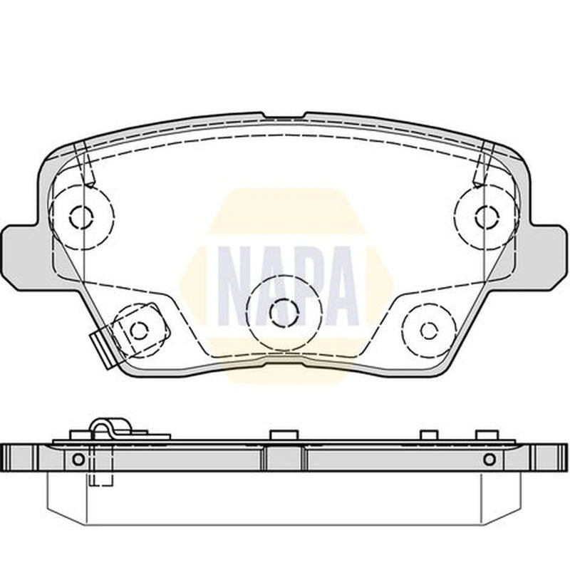 NAPA Rear Brake Pad Set fits Hyundai I30 2016-2020 1.0 1.4 1.5 1.6