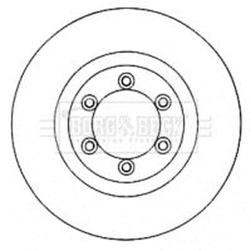 Borg & Beck Front Brake Vented Discs & Pads fits Ssangyong Rexton II 2002-2012