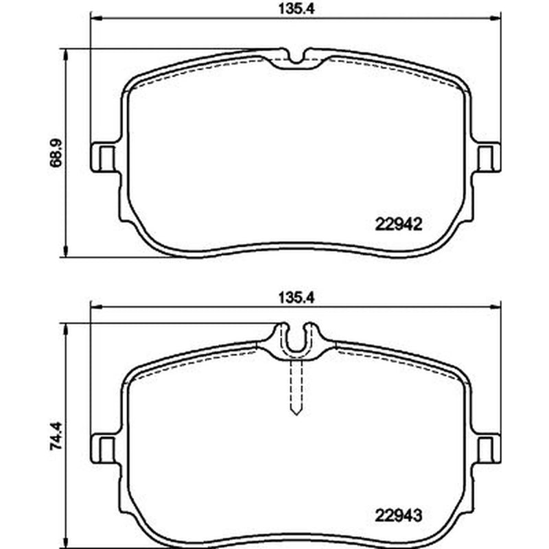 Mintex Front Brake Pad Set fits Mercedes-Benz A-Class 2018-2019