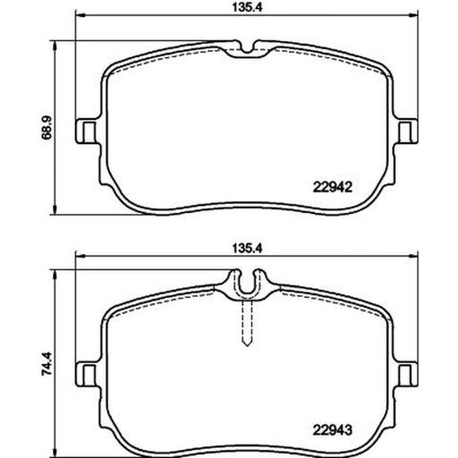 Mintex Front Brake Pad Set fits Mercedes-Benz A-Class 2018-2019