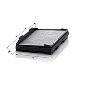 MANN-FILTER Cabin Air Filter (Pollen Filter) behind the glove comp fits Saab 9-5