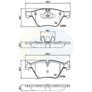 Comline Front & Rear Brake Discs & Pads fits BMW 1 2007-2013