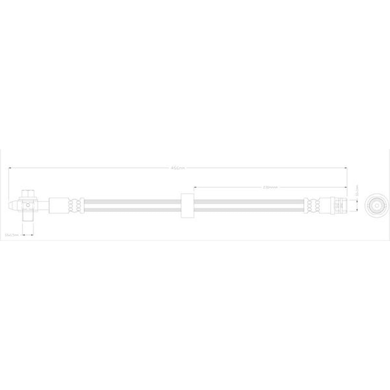 Abtex Brake Hydraulic Hose Line Front fits Audi A3 1996-2003 1.6 1.8 1.9