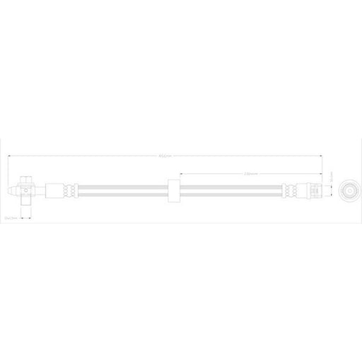 Abtex Brake Hydraulic Hose Line Front fits Audi A3 1996-2003 1.6 1.8 1.9