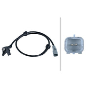 Hella ABS Wheel Speed Sensor Front fits Citroën C4 2004-2011 1.4 1.6 2.0