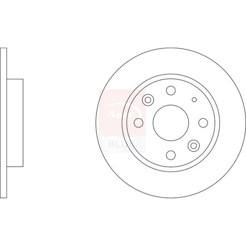 Apec 2 x Solid Brake Discs fits Mazda MX-5 1990-1998 1.6