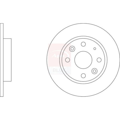 Apec 2 x Solid Brake Discs fits Mazda MX-5 1990-1998 1.6