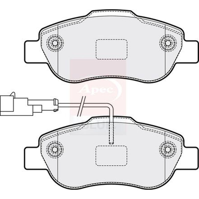 Apec Front Brake Pad Set fits Ford Ka 2008-2016 1.3