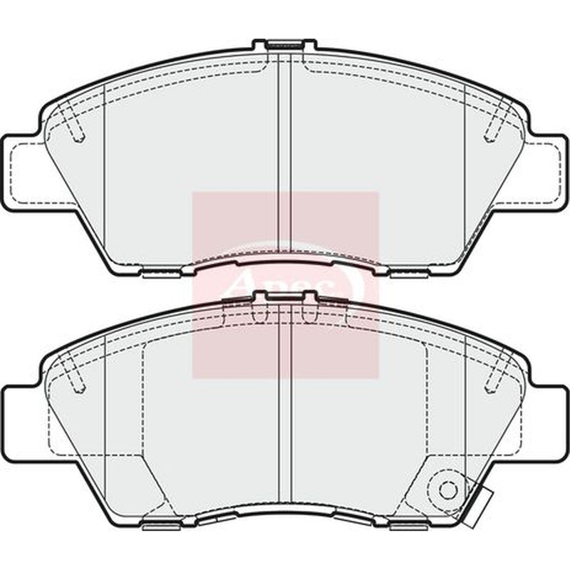 Apec Front & Rear Brake Discs & Pads fits Honda Jazz III 2008-2015 1.2 1.3 1.4