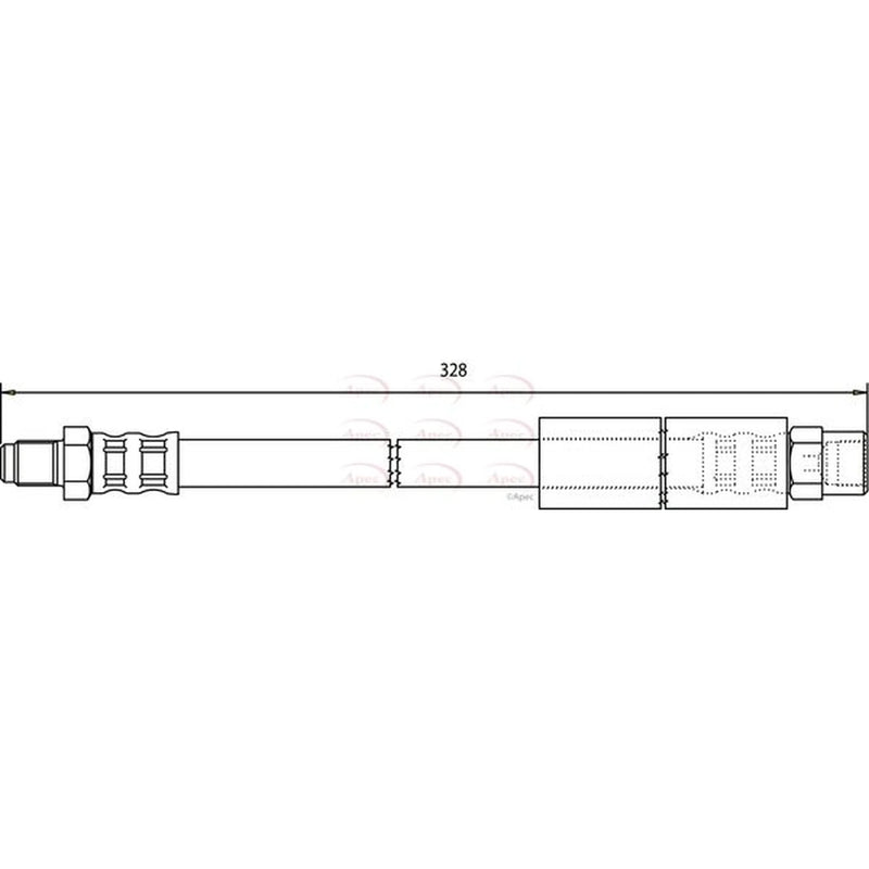 Apec Brake Hydraulic Hose Line Rear HOS3355